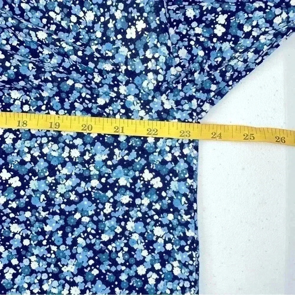 Michael Kors 3/4 Bell Sleeve Ditsy Flowers Cotton/Modal Blouse Relaxed Fit Sz M - Picture 6 of 11